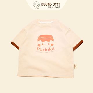 Áo thun hè trẻ em PUDDING PURINKU cotton cao cấp style Hàn Quốc size 12-35KG | Dương Oyy 010524185
