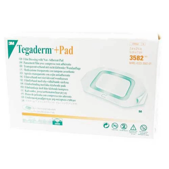 Hộp TEGADERM PAD BĂNG PHIM DÍNH Y TẾ TRONG SUỐT CÓ GẠC VÔ TRÙNG 3M đủ size