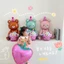 Bóng Hình Gấu Ôm Bánh, Gấu Teddy 4d Trang Trí Sinh Nhật