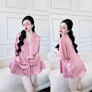 Đồ Ngủ Pijama Bigsize MIKY, Đồ Ngủ Bigsize lụa Latin cao cấp mềm mại xinh xắn  dethuong < 80KG