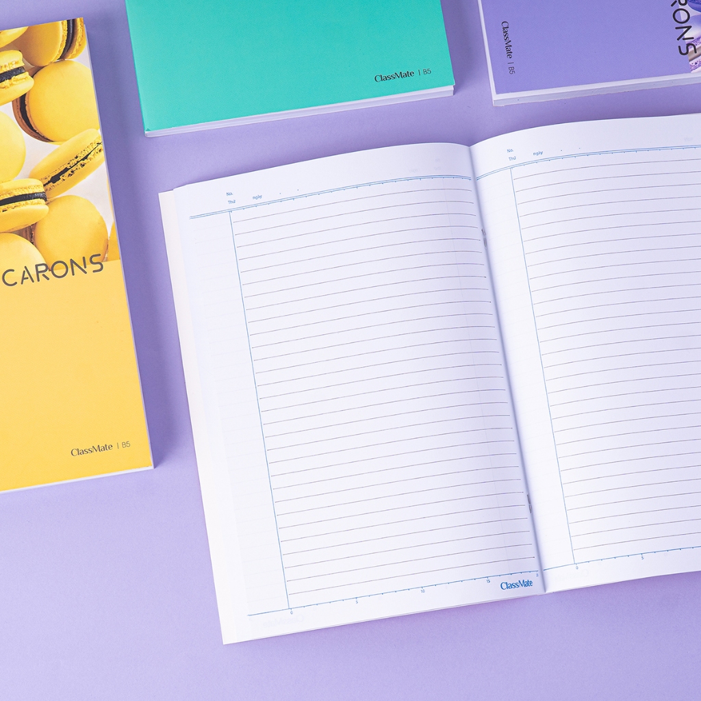 Vở Kẻ Ngang B5 Classmate Vở 200 Trang 70gsm Tập Vở Bìa Macarons Chống Nước Tập Viết Bài Cho Học Sinh NB5-20-0403