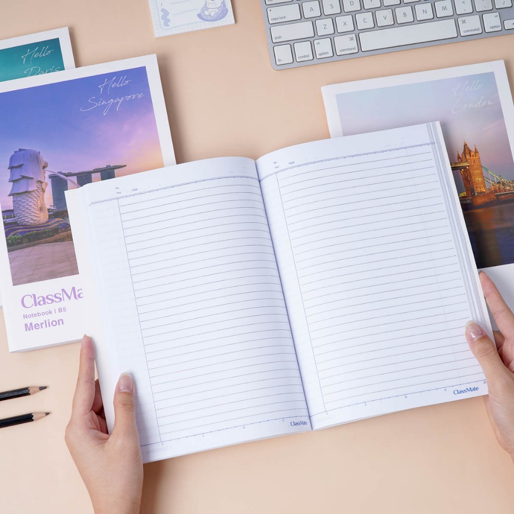 Vở Kẻ Ngang 200 Trang Classmate Quyển Vở B5, 60gsm Bìa Travel Chống Nước Tập Sinh Viên Ghi Chép NB5-20-0305