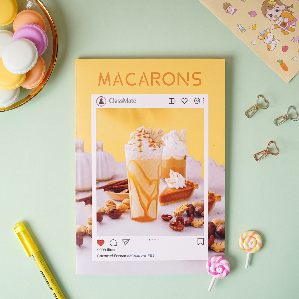 Vở Kẻ Ngang B5 Classmate Vở Viết 80 Trang 70gsm, Tập Sinh Viên Macarons Bìa Chống Nước Tập Vở Ghi Chép NC5-08-0401