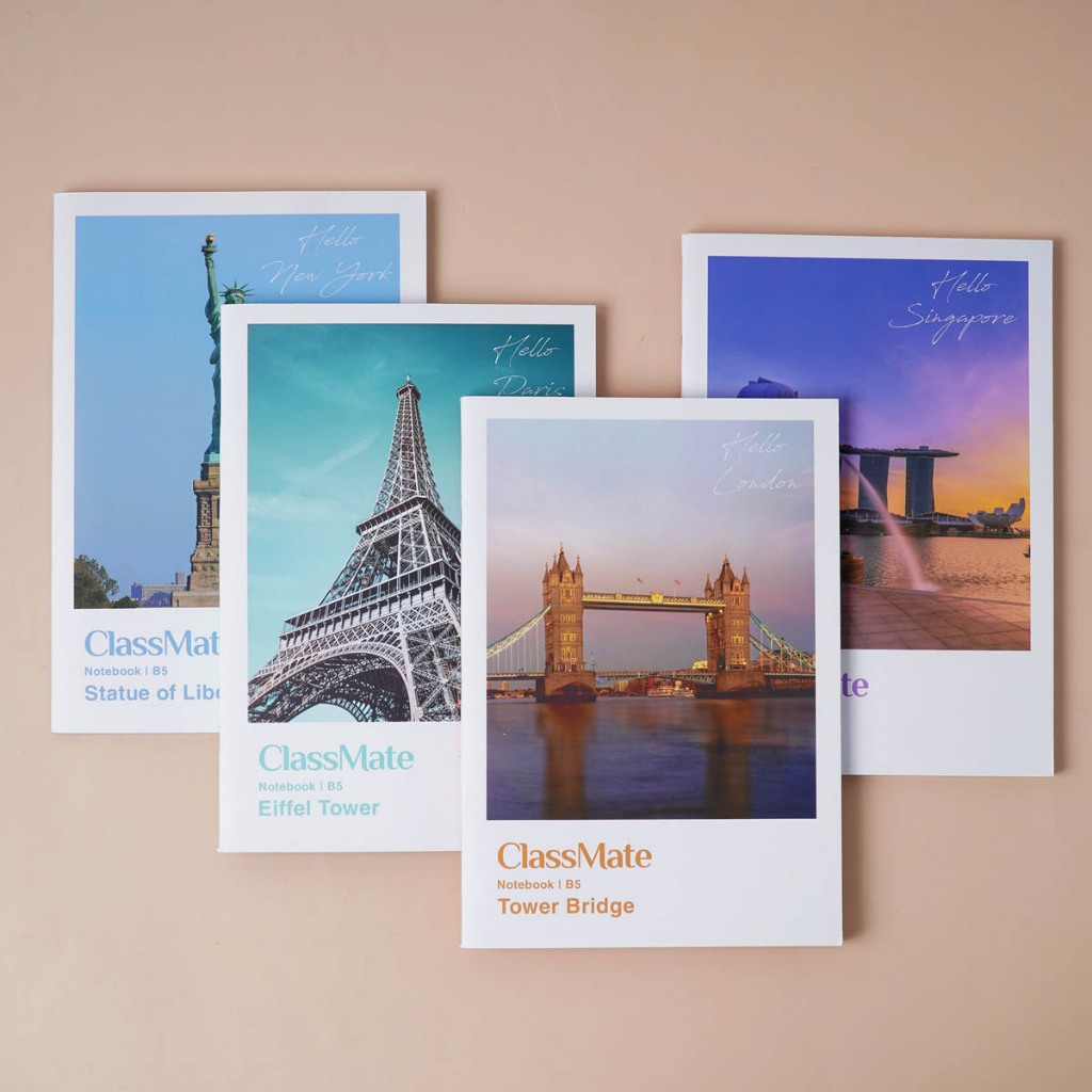 Vở Kẻ Ngang 200 Trang Classmate Quyển Vở B5, 60gsm Bìa Travel Chống Nước Tập Sinh Viên Ghi Chép NB5-20-0305