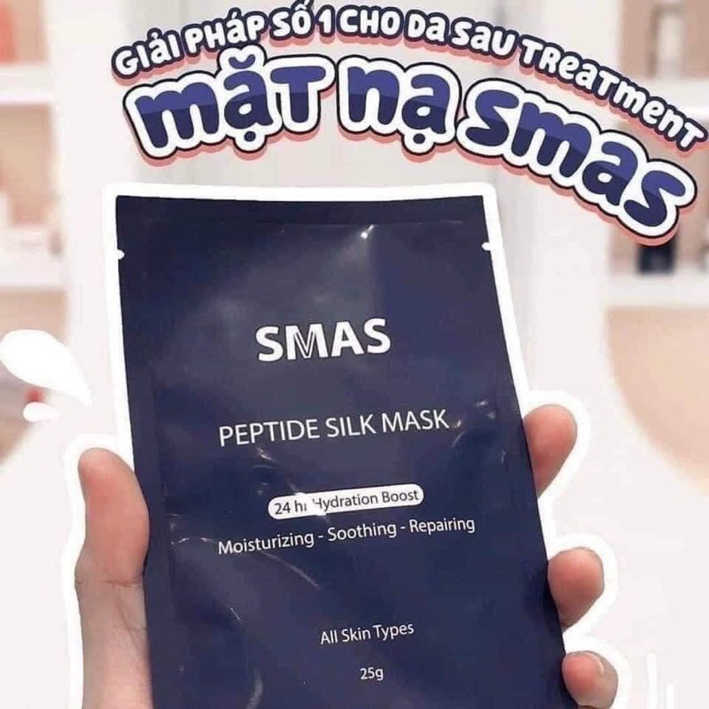 1-5 miếng Mặt nạ dưỡng da - SMAS Peptide Silk Mask, hiệu SMAS, (25gr/miếng) - hạn 2028 HQ mặt nạ smas IS97