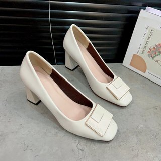 Giày cao gót nữ Mũi Vuông Khóa Vuông rất nữ tính và thời thượng - Giày Bánh Bèo mã CaogotJolieVuong