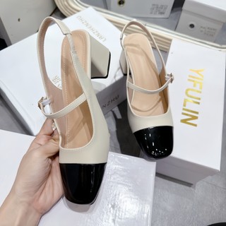 Sandal Mũi Bóng Đẳng Cấp và Thanh Lịch , mềm mại êm ái gót 5 Phân Giày Bánh Bèo mã Sandal Mũi Bóng 5P