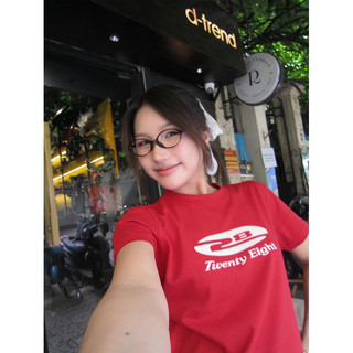 Áo Thun Nữ Baby Tee Đỏ "Twenty Eight" - Kraken Drk 250gsm cotton 2 chiều