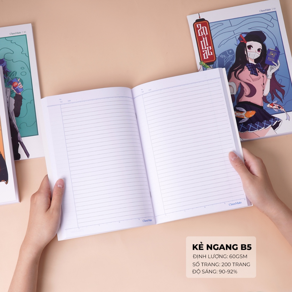 Vở Kẻ Ngang 200 Trang Classmate Vở Viết B5 Bìa Cung Hoàng Đạo Chống Nước Tập Vở Viết, Ghi Chú Cho Học Sinh NB5-20-0503