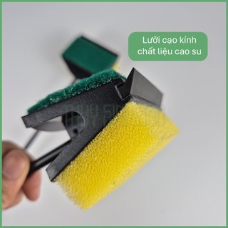 Cây Cọ Bể 2 Mặt - Kèm Lưỡi Cạo Kính - Dụng Cụ Vệ Sinh Bể Cá Cảnh