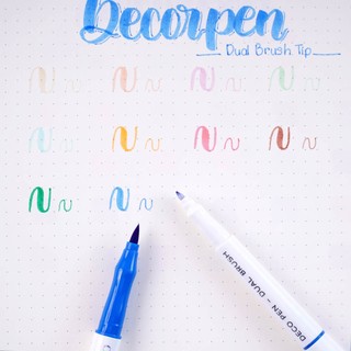 Bút Decor Pen 2 Đầu Classmate Bút Brush Viết Calligraphy Bộ 10 Màu Có Đầu Ngòi Đi Nét Siêu Mảnh Trang Trí Sổ Vở CL-MK001