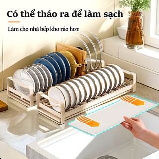 GSlife Kệ Bát Đĩa Mini-Kệ Nhà Bếp Có Khay Hứng Nước, Có Thể Dùng Kèm Giỏ Kéo