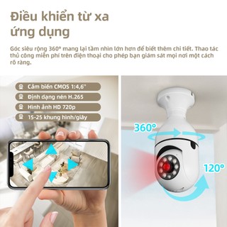 Camera Wifi Goojodoq 2MP/3MP/2K QHD Xoay 360 độ ngoài trời Giám sát an ninh không dây trong nhà
