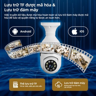Camera Wifi Goojodoq 2MP/3MP/2K QHD Xoay 360 độ ngoài trời Giám sát an ninh không dây trong nhà
