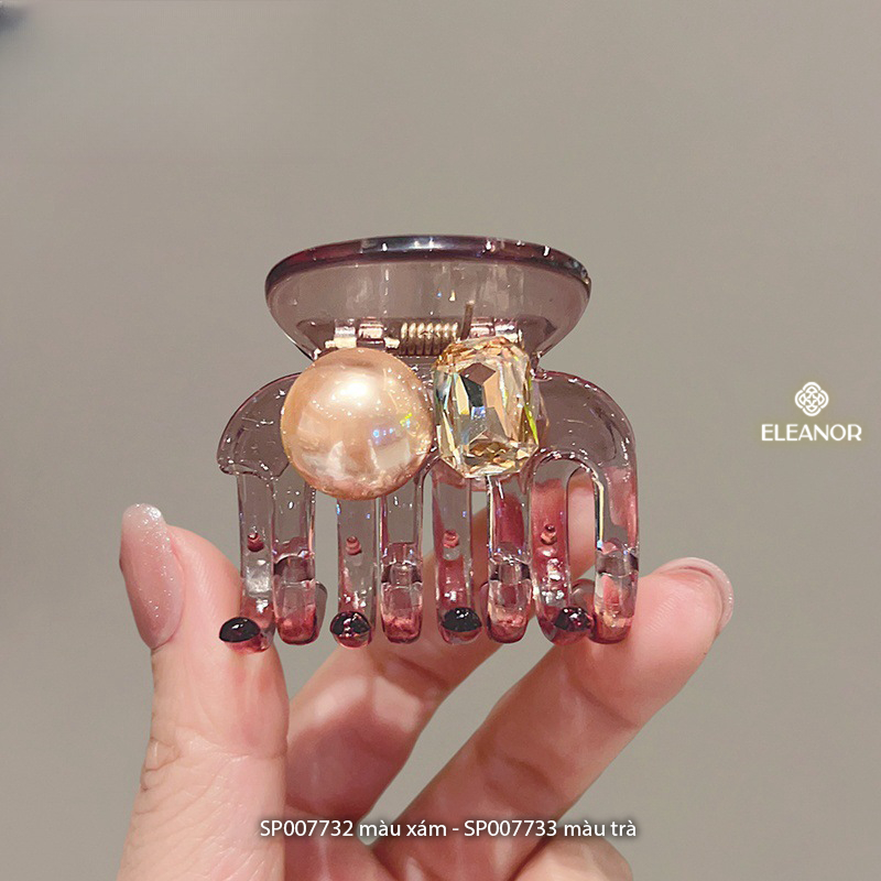 Kẹp tóc nữ Eleanor Accessories ngọc trai nhân tạo kẹp càng cua đính đá phụ kiện tóc 7732