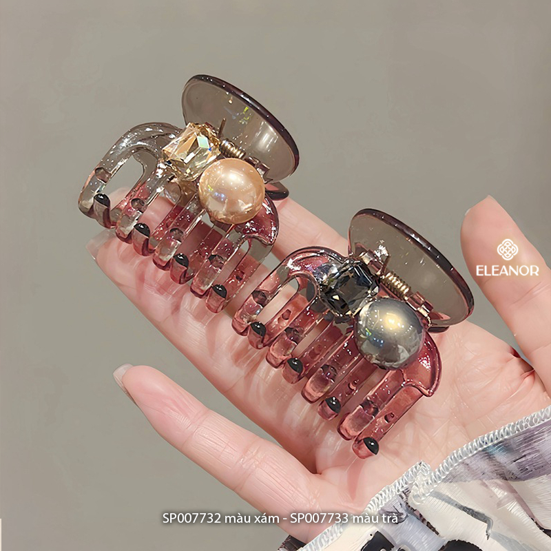 Kẹp tóc nữ Eleanor Accessories ngọc trai nhân tạo kẹp càng cua đính đá phụ kiện tóc 7732