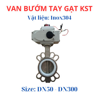 Van bướm tay gạt hãng KST Inox 304 size DN50 - DN100