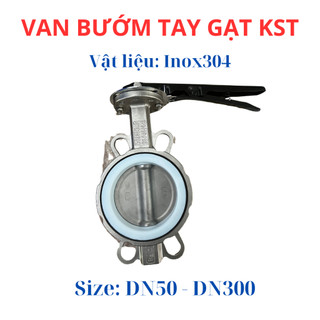 Van bướm tay gạt hãng KST Inox 304 size DN50 - DN100