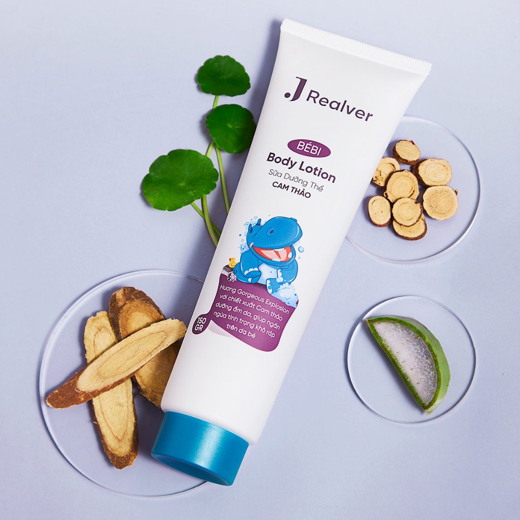 Sữa dưỡng thể cho bé - BÉBI hương Gorgeous Explosion 150g - Chiết xuất Cam thảo dưỡng ẩm sâu, thư giãn, an toàn cho da