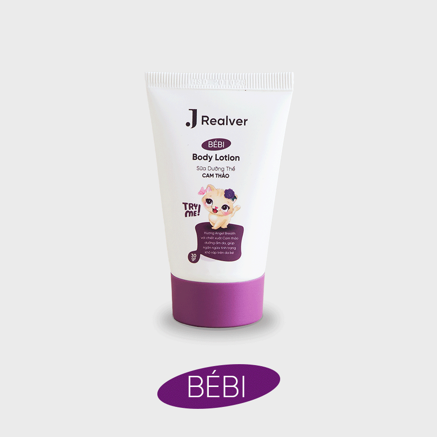 Sữa dưỡng thể cho bé - BÉBI hương Angel Breath BÉBI 30g - Chiết xuất Cam thảo dưỡng ẩm sâu, thư giãn, an toàn cho da