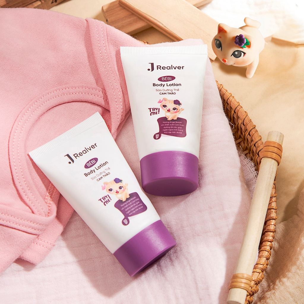 Sữa dưỡng thể cho bé - BÉBI hương Angel Breath BÉBI 30g - Chiết xuất Cam thảo dưỡng ẩm sâu, thư giãn, an toàn cho da