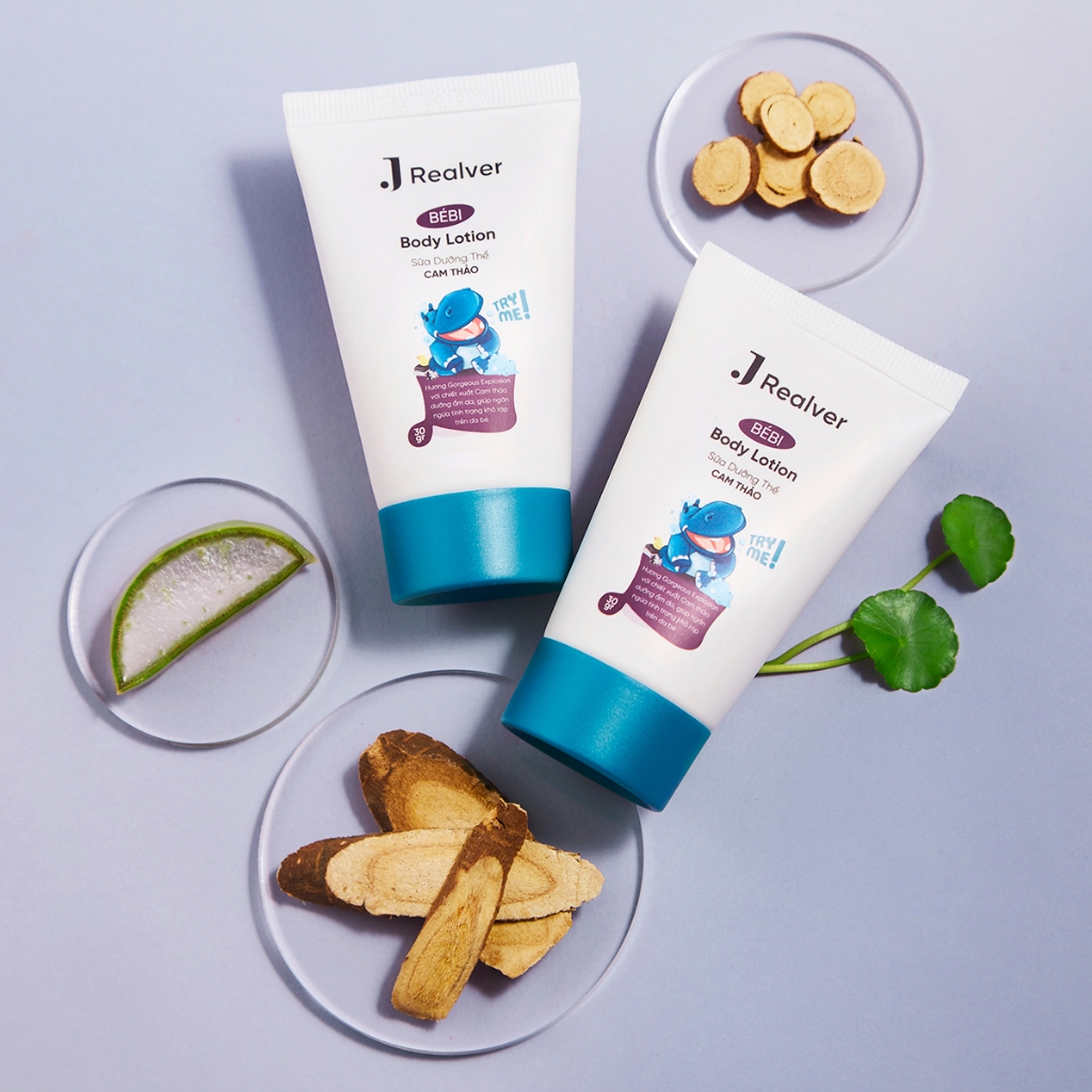 Sữa dưỡng thể cho bé - BÉBI hương Gorgeous Explosion 30g - Chiết xuất Cam thảo dưỡng ẩm sâu, thư giãn, an toàn cho da bé