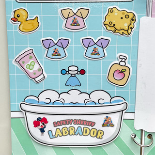 Đồ chơi bóc dán búp bê giấy tập làm cảnh sát trưởng Labrador - Pighandmade