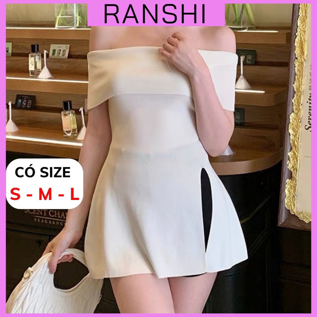 [CÓ SIZE] Áo Trễ Vai RANSHI Thiết Kế Xẻ Tà Một Bên Ôm Sát Body Tôn Dáng ĐÃ CẢI TIẾN THÀNH CHẤT TĂM THÁI Mềm Mát