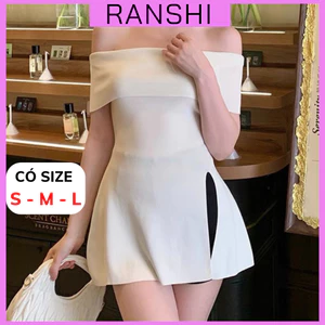 Áo Trễ Vai RANSHI Thiết Kế Xẻ Tà Một Bên Ôm Sát Body Tôn Dáng ĐÃ CẢI TIẾN THÀNH CHẤT TĂM THÁI Mềm Mát