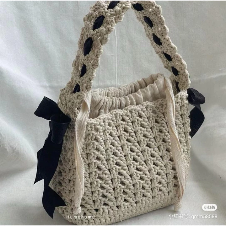 Túi kẹp nách handmade len, túi len thiết kế, túi custom, túi coquette, Quà tặng bạn gái, quà tặng sinh Nhật, BD gift – 5