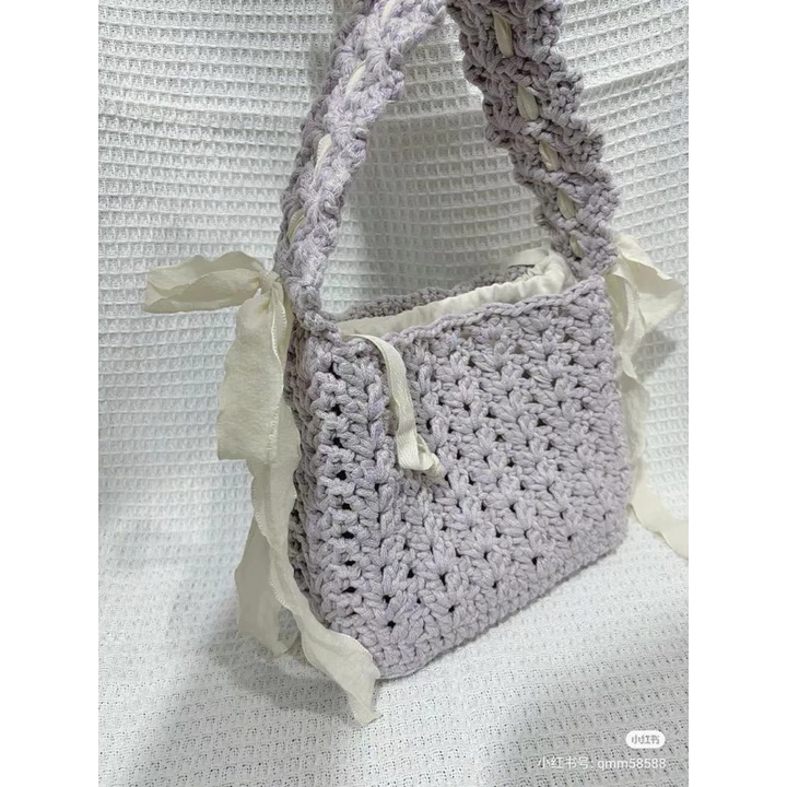 Túi kẹp nách handmade len, túi len thiết kế, túi custom, túi coquette, Quà tặng bạn gái, quà tặng sinh Nhật, BD gift – 6