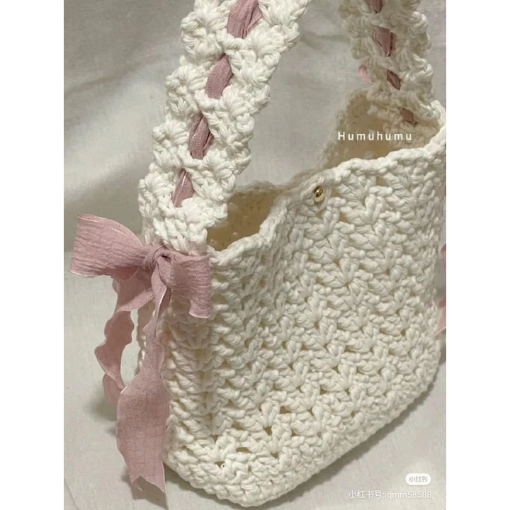 Túi kẹp nách handmade len, túi len thiết kế, túi custom, túi coquette, Quà tặng bạn gái, quà tặng sinh Nhật, BD gift – 4