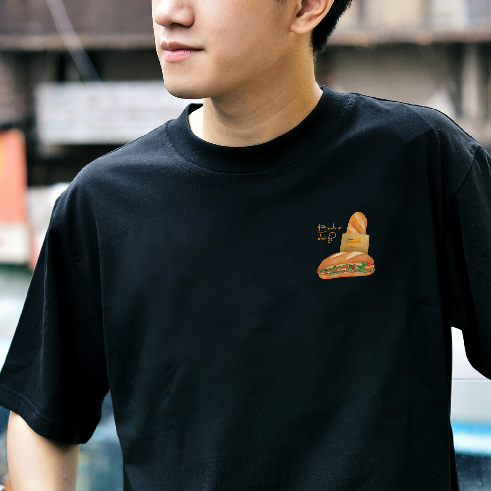 Áo thun Oversize cotton unisex nam nữ Goodore Bánh mỳ mini thoáng mát năng động thiết kế độc đáo