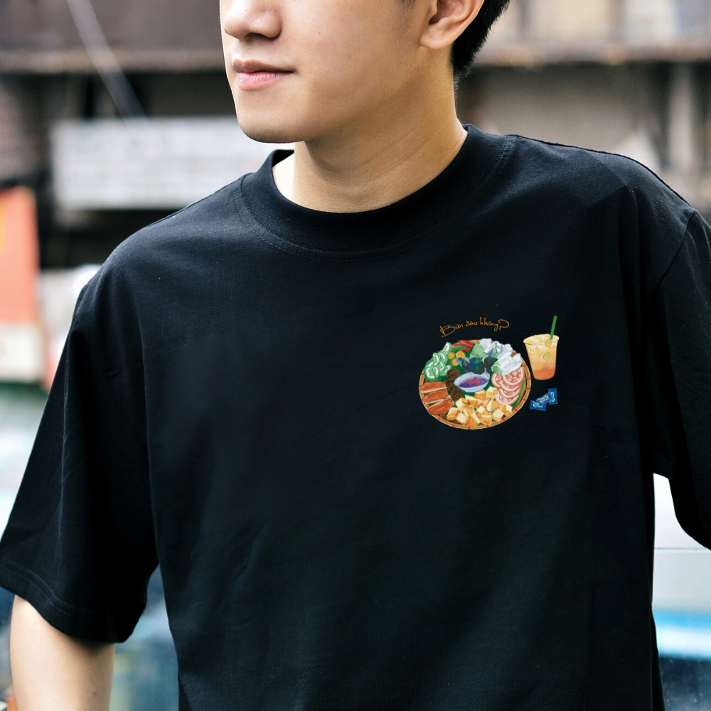Áo thun Oversize cotton unisex nam nữ Goodore Bún đậu mini thoáng mát năng động thiết kế độc đáo