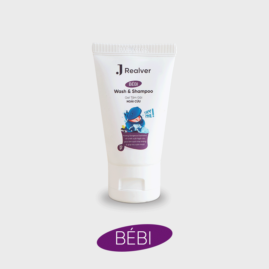 Gel tắm gội cho bé - BÉBI hương Gorgeous Explosion 30g -Chiết xuất từ ngải cứu, tắm gội 2in1 an toàn