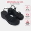 - Sandal nữ đế xuồng phối dây quai ngang dây mảnh cao 9cm màu đen - SB036