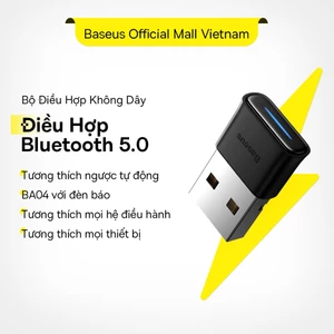 Đầu chuyển đổi USB Bluetooth 5.0 Baseus BA04 cho đầu thu âm thanh loa không dây máy tính / laptop