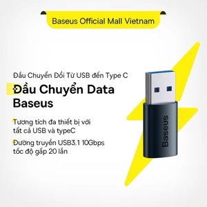 Đầu Chuyển đổi Baseus USB 3.1 Type C sang USB cao cấp thích hợp cho Nootbook Samsung S10
