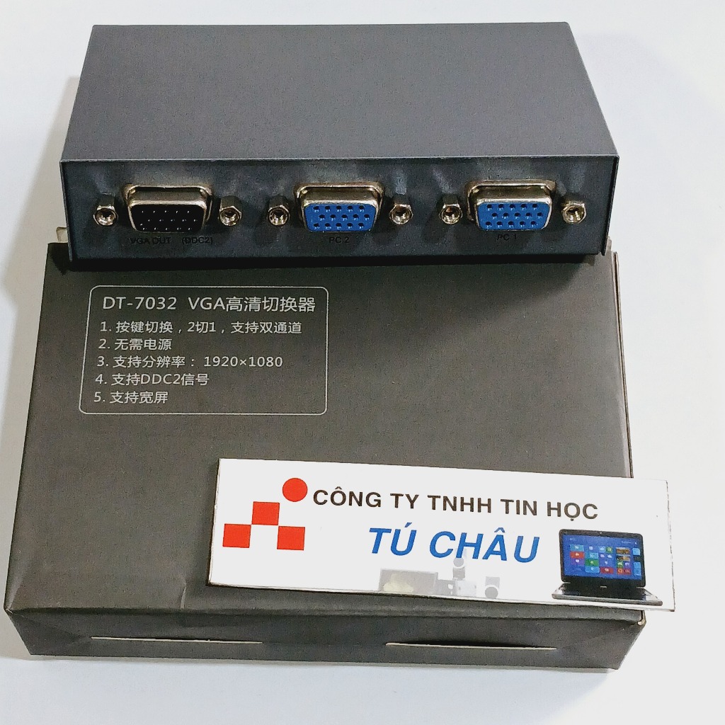 Bộ công tắc VGA 2 cổng / VGA Switch 2 Port: 2 PC to 1 VGA Out LCD (Hiệu ...