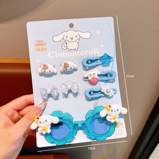 Phụ Kiện Tóc Trẻ Em Mùa Hè Mới Hoạt Hình Dễ Thương Sanrio Crown Magic Stick Kẹp Tóc Dây Da Kính Mát Bộ Mũ