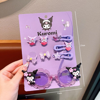 Phụ Kiện Tóc Trẻ Em Mùa Hè Mới Hoạt Hình Dễ Thương Sanrio Crown Magic Stick Kẹp Tóc Dây Da Kính Mát Bộ Mũ