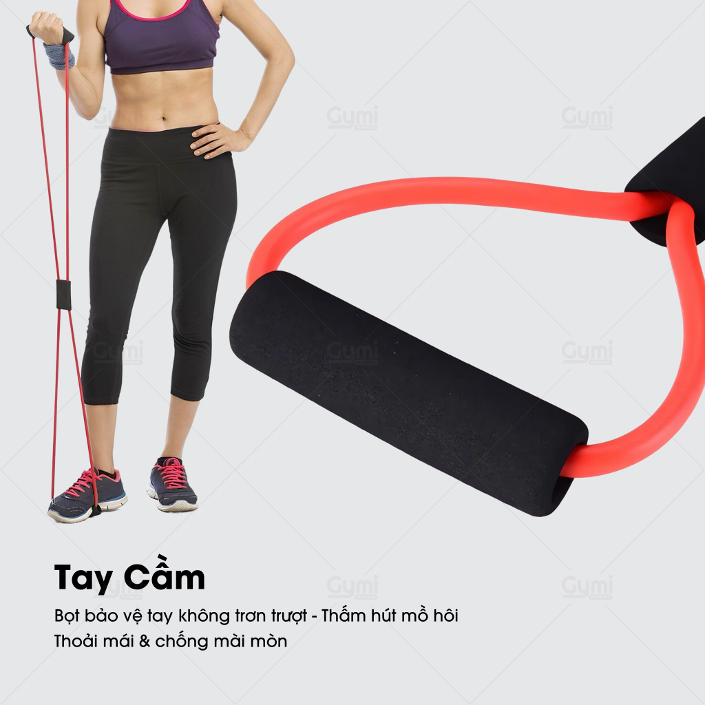 Dây Kéo Tập Gym, Dây Đàn Hồi Tập Tay Vai Dây Kháng Lực Tập Gym Hình Số 8 Dành Cho Nam Nữ - VongSo8