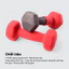 Tạ tay nữ 1kg lõi gang đặc bọc cao su tập gym yoga chống trơn trượt, xước vỡ sàn - TaTay-1kg