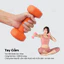 Tạ tay nữ 2kg lõi gang đặc bọc cao su tập gym yoga chống trơn trượt, xước vỡ sàn - TaTay-2kg