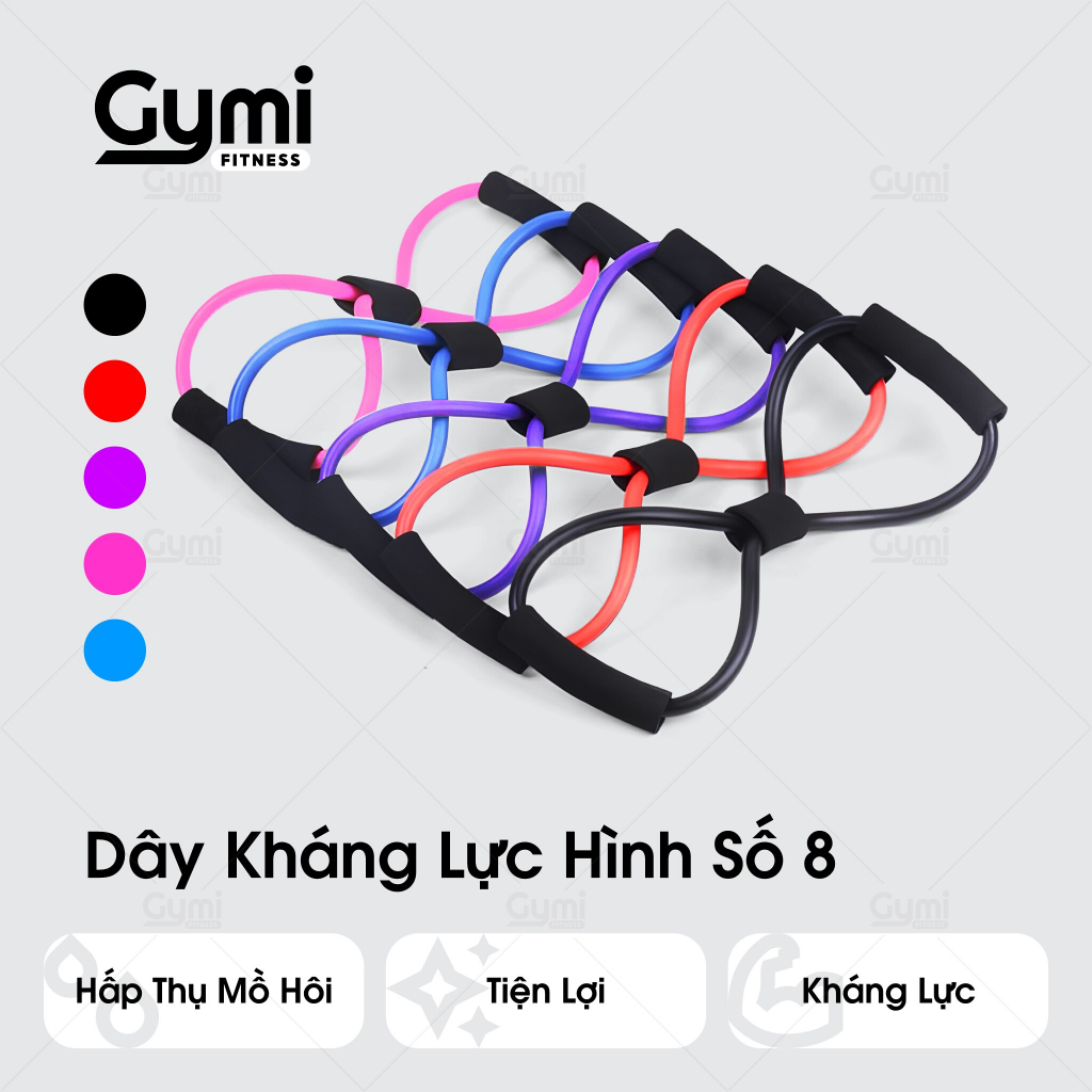 Dây Kéo Tập Gym, Dây Đàn Hồi Tập Tay Vai Dây Kháng Lực Tập Gym Hình Số 8 Dành Cho Nam Nữ - VongSo8