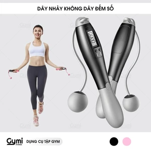 Dây Nhảy Thể Dục, Không Dây Đếm Số Vòng Tự Động Calo & Km, bóng lớn 65mm, 4 Chế Độ - DN04