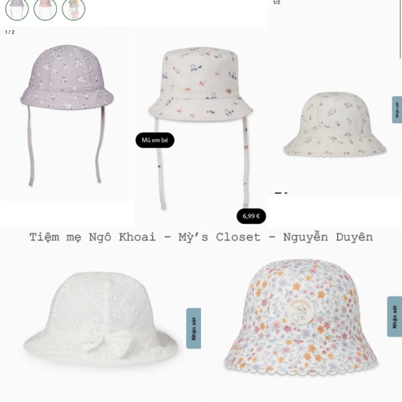 [MD120] C&A Mũ đội đầu che nắng xinh cho bé xuất xịn