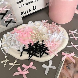 Nơ Ruy Băng Trang Trí Set 10 Cái DIY Đồ Decor Toploader Túi Gói Card Xinh Timo GQ37