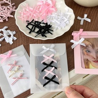 Nơ Ruy Băng Trang Trí Set 10 Cái DIY Đồ Decor Toploader Túi Gói Card Xinh Timo GQ37