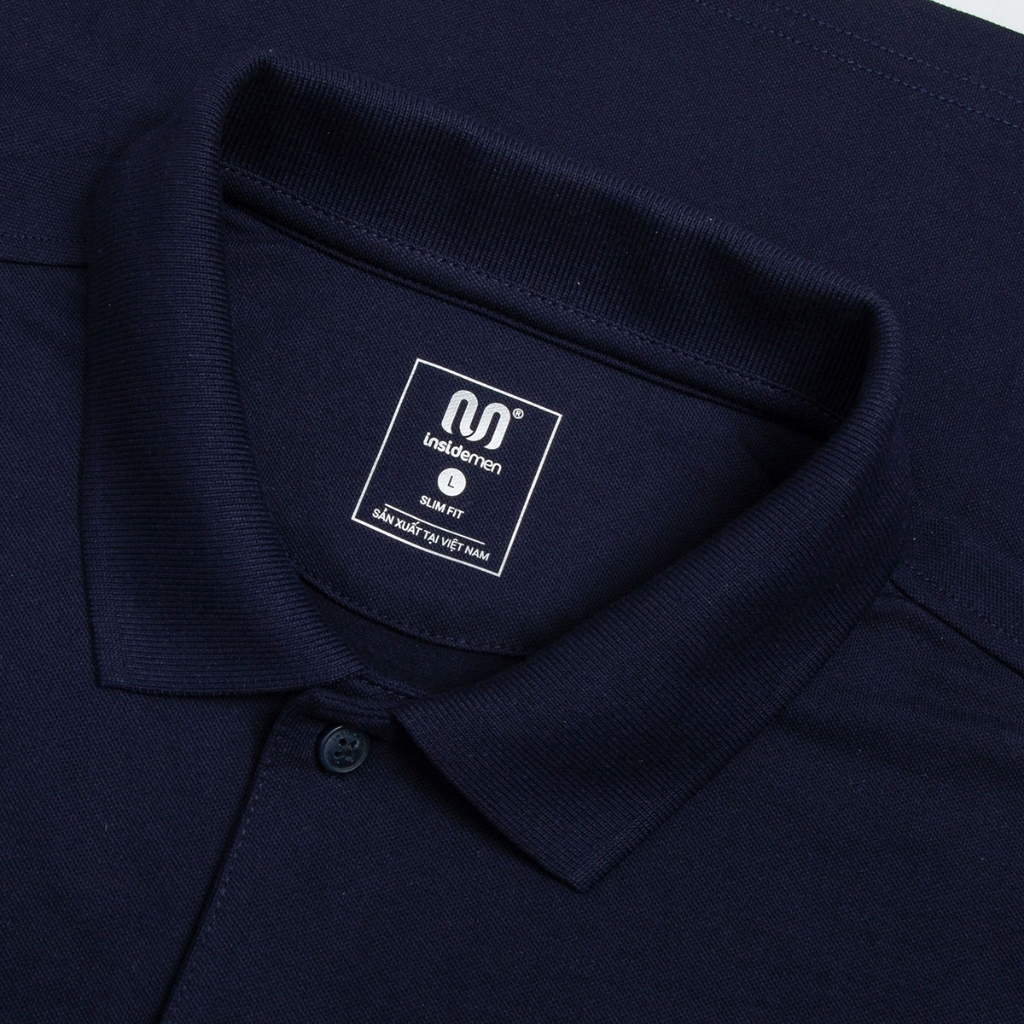 Áo thun nam mắt chim có cổ form chuẩn chất vải Cotton mềm mịn thoáng mát thương hiệu INSIDEMEN IPS005S3